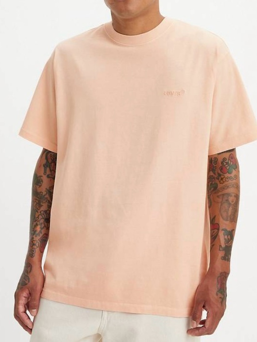 Levi's Soft Peach Crew Neck Short Sleeve Tee
